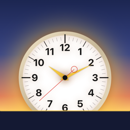 Light Here app icon: a clock rising like the sun